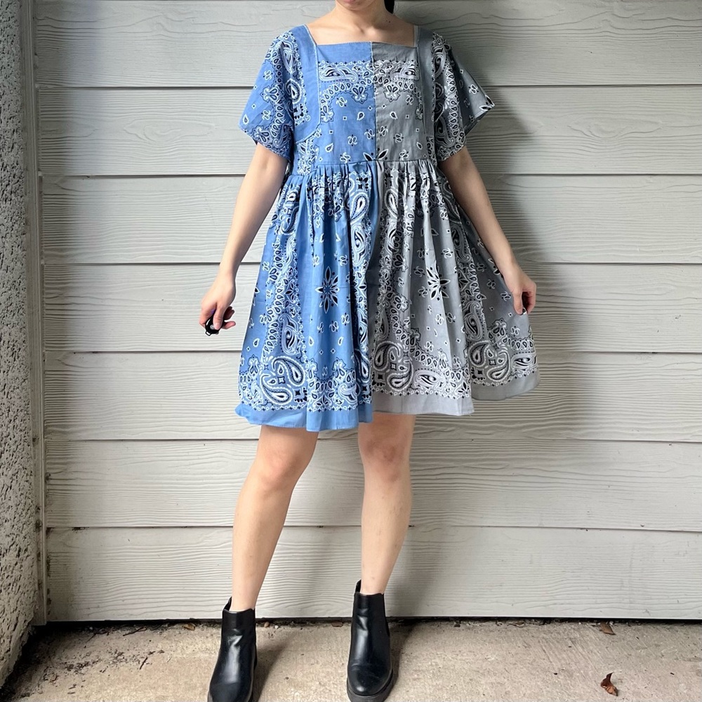 Handmade Bandana Dress/Half&Half - Picture 10 of 16